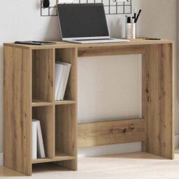 Berkfield Home Desk Artisan Oak 102.5x35x75 cm Engineered Wood in Brown - thumbnail 1