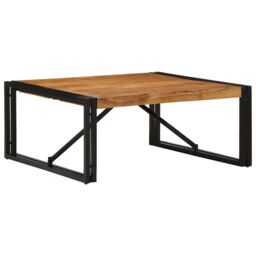 Berkfield Home Coffee Table 80x80x35 cm Solid Wood Acacia in Brown - Size: 80 x 80 x 35 cm - thumbnail 1