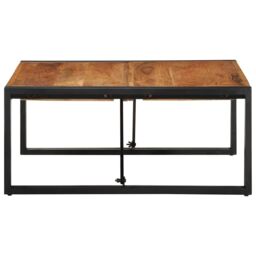 Berkfield Home Coffee Table 80x80x35 cm Solid Wood Acacia in Brown - Size: 80 x 80 x 35 cm - thumbnail 3