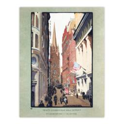 Artery8 Rachael R Elmer Trinity Church & Wall Street Framed Wall Art Print - Size: A3 - thumbnail 3