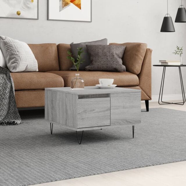 Berkfield Home Coffee Table Grey Sonoma 55x55x36.5 cm Engineered Wood - image 1