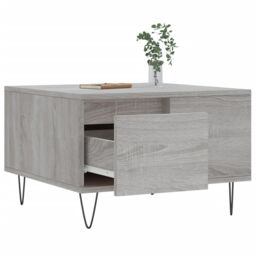Berkfield Home Coffee Table Grey Sonoma 55x55x36.5 cm Engineered Wood - thumbnail 4