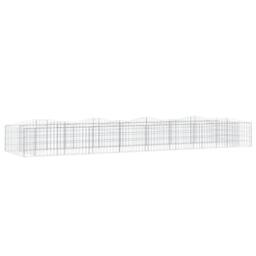 Berkfield Home Durable Arched Gabion Raised Bed 400x100x50 cm Galvanised Iron in Silver - Size: 400 x 100 x 50 cm - thumbnail 3