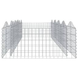 Berkfield Home Durable Arched Gabion Raised Bed 400x100x50 cm Galvanised Iron in Silver - Size: 400 x 100 x 50 cm - thumbnail 4