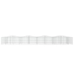 Berkfield Home Durable Arched Gabion Raised Bed 400x100x50 cm Galvanised Iron in Silver - Size: 400 x 100 x 50 cm - thumbnail 1