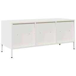 Berkfield Home TV Cabinet White 101.5x39x43.5 cm Cold-rolled Steel - thumbnail 7