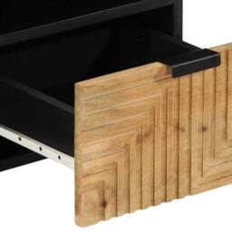 Berkfield Home TV Cabinet Brown 100x33x46 cm Solid Wood Mango - Size: 100 x 33 x 46 cm - thumbnail 7