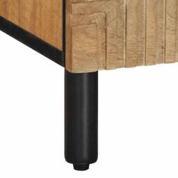 Berkfield Home TV Cabinet Brown 100x33x46 cm Solid Wood Mango - Size: 100 x 33 x 46 cm - thumbnail 8