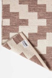Homescapes Malina Brown & Natural Kilim Cotton Rug - Size: 90 cm x 150 cm - thumbnail 5