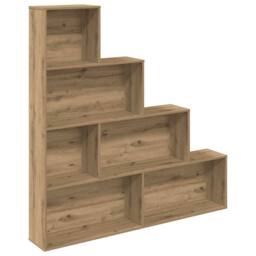 Berkfield Home Book Cabinet Artisan Oak 157x24x160 cm Engineered Wood in Brown - Size: 157 x 24 x 160 cm - thumbnail 1