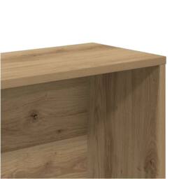 Berkfield Home Book Cabinet Artisan Oak 157x24x160 cm Engineered Wood in Brown - Size: 157 x 24 x 160 cm - thumbnail 7