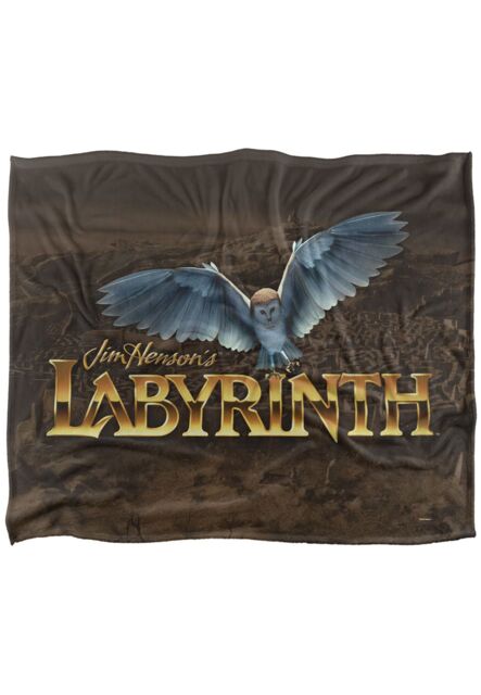 Jim Henson Labyrinth Owl Logo Maze Silky Touch Super Soft Throw Blanket 152 X 127 cm in White - image 1