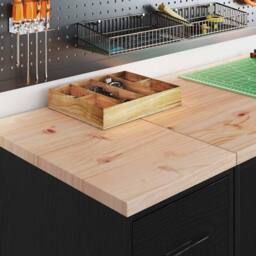 Berkfield Home Durable Garage Storage Cabinet Black 30x51x85 cm Solid Wood Pine - Size: 30 x 51 x 85 cm - thumbnail 1
