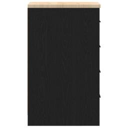 Berkfield Home Durable Garage Storage Cabinet Black 30x51x85 cm Solid Wood Pine - Size: 30 x 51 x 85 cm - thumbnail 7