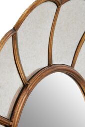 Orsina Floral Wall Mirror, Radiating Accent Mirror For Dressing Rooms, Decorative Centrepiece For Wall Display in Gold - thumbnail 4