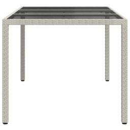 Berkfield Home Garden Dining Table White 150x90x75 cm Poly Rattan - Size: 150 x 90 x 75 cm - thumbnail 4