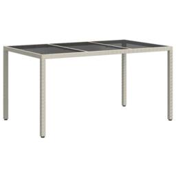 Berkfield Home Garden Dining Table White 150x90x75 cm Poly Rattan - Size: 150 x 90 x 75 cm - thumbnail 5