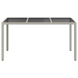 Berkfield Home Garden Dining Table White 150x90x75 cm Poly Rattan - Size: 150 x 90 x 75 cm - thumbnail 3