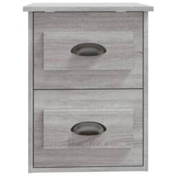Berkfield Home Elegant Wall-mounted Bedside Cabinets 2 pcs Grey Sonoma 41.5x36x53cm - Size: 41.5x36x53 cm - thumbnail 9