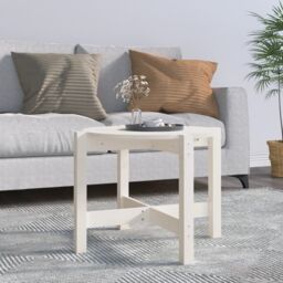 Berkfield Home Coffee Table White Ã˜ 62.5x45 cm Solid Wood Pine