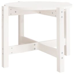 Berkfield Home Coffee Table White Ã˜ 62.5x45 cm Solid Wood Pine - thumbnail 2