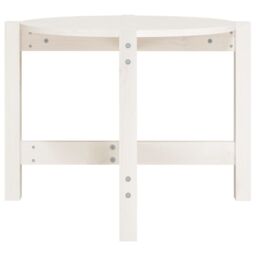 Berkfield Home Coffee Table White Ã˜ 62.5x45 cm Solid Wood Pine - thumbnail 5