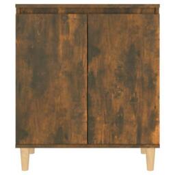 Berkfield Home Sideboard Smoked Oak 60x35x70 cm Engineered Wood in Brown - Size: 60 x 35 x 70 cm - thumbnail 3