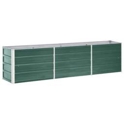 Berkfield Home Garden Raised Bed Galvanised Steel 240x40x45 cm Green - Size: 240 x 40 x 45 cm - thumbnail 3