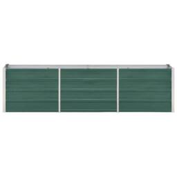 Berkfield Home Garden Raised Bed Galvanised Steel 240x40x45 cm Green - Size: 240 x 40 x 45 cm - thumbnail 4