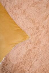 Living and Home 3Pcs Soft Skin-friendly Faux Mink Fleece Duvet Set in Camel - Size: King - thumbnail 6