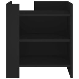 Berkfield Home Bedside Cabinet Black 45x50x50 cm Engineered Wood - Size: 45 x 50 x 50 cm - thumbnail 4