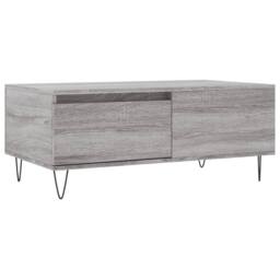 Berkfield Home Modern Coffee Table Grey Sonoma 90x50x36.5 cm Engineered Wood - thumbnail 3