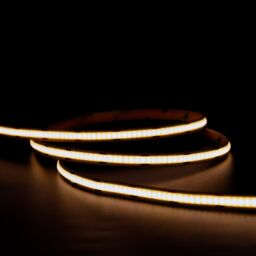 ENER-J 24V COB LED Strip Lights with 320 LEDs/M, 10W/M, 1100lm/M, CRI 90-92, 5m Roll, 4000K, IP65 in Gold - thumbnail 3
