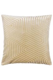 Paoletti Evoke Cut Velvet Cushion in Ivory - Size: 45 cm x 45 cm - thumbnail 1