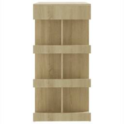 Berkfield Home Bar Table with Storage Rack Sonoma Oak 100x50x101.5 cm Engineered Wood in Light Tan - thumbnail 6