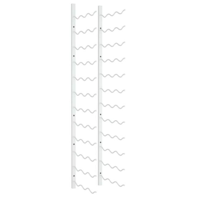 Berkfield Home Wall Mounted Wine Rack for 36 Bottles White Iron - image 1