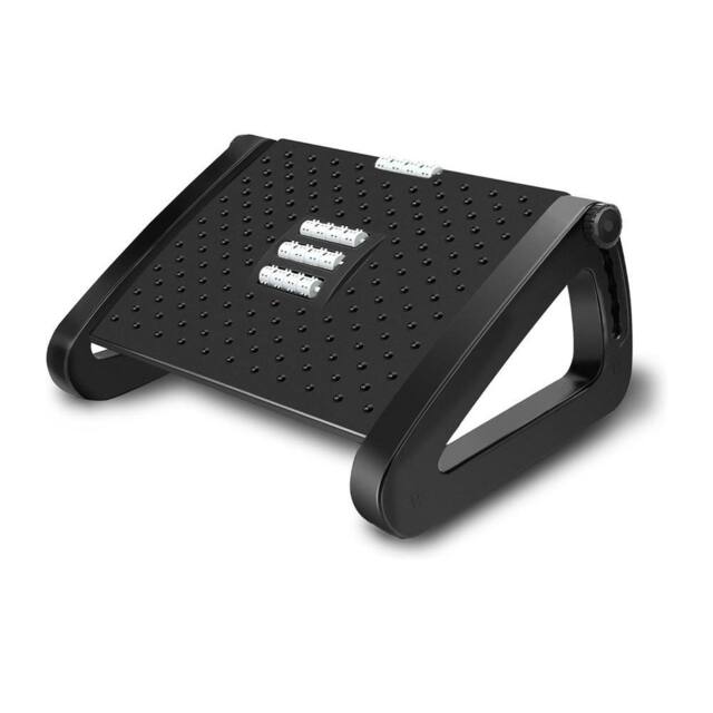 MANTRARAJ Adjustable Under-Desk Footrest Height Leg Rest Office Foot Rest in Black - image 1