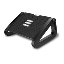 MANTRARAJ Adjustable Under-Desk Footrest Height Leg Rest Office Foot Rest in Black