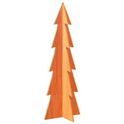 Berkfield Home Wooden Christmas Tree for Decoration Wax Brown 112 cm Solid Wood Pine - thumbnail 5