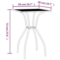 Berkfield Home Garden Table Anthracite 50x50x72 cm Steel Mesh in Black - Size: 50 x 50 x 72 cm - thumbnail 6
