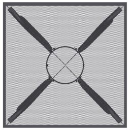 Berkfield Home Garden Table Anthracite 50x50x72 cm Steel Mesh in Black - Size: 50 x 50 x 72 cm - thumbnail 4