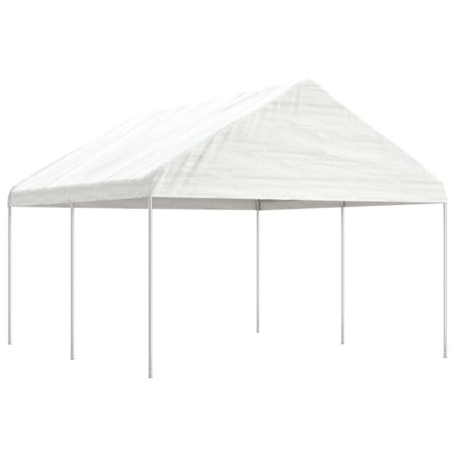 Berkfield Home Gazebo with Roof White 4.46x4.08x3.22 m Polyethylene - image 1