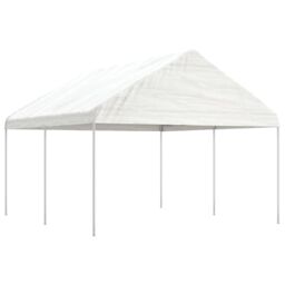 Berkfield Home Gazebo with Roof White 4.46x4.08x3.22 m Polyethylene