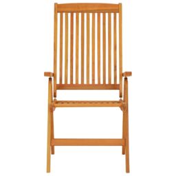 Berkfield Home Folding Garden Chairs 2 pcs Solid Wood Eucalyptus in Brown - thumbnail 3