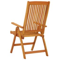Berkfield Home Folding Garden Chairs 2 pcs Solid Wood Eucalyptus in Brown - thumbnail 5