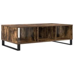 Berkfield Home Decorative Coffee Table Smoked Oak 104x60x35 cm Engineered Wood in Brown - Size: 104 x 60 x 35 cm - thumbnail 7
