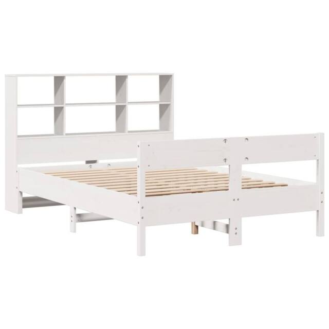 Berkfield Home Decorative Bookcase Bed without Mattress White 160x200cm Solid Wo - Size: 160x200 cm - image 1