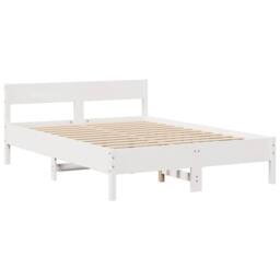 Berkfield Home Decorative Bookcase Bed without Mattress White 160x200cm Solid Wo - Size: 160x200 cm - thumbnail 8