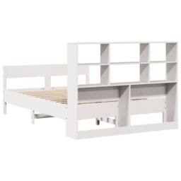 Berkfield Home Decorative Bookcase Bed without Mattress White 160x200cm Solid Wo - Size: 160x200 cm - thumbnail 6
