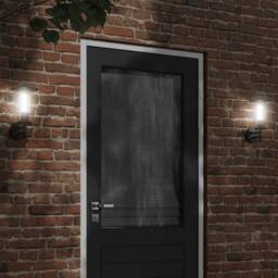 Berkfield Home Outdoor Wall Light Black Stainless Steel